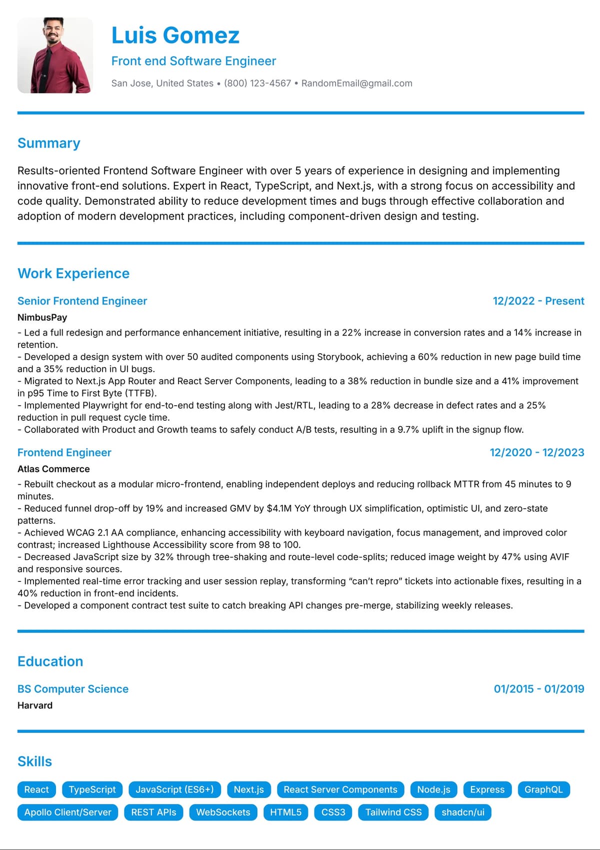 Resume Preview